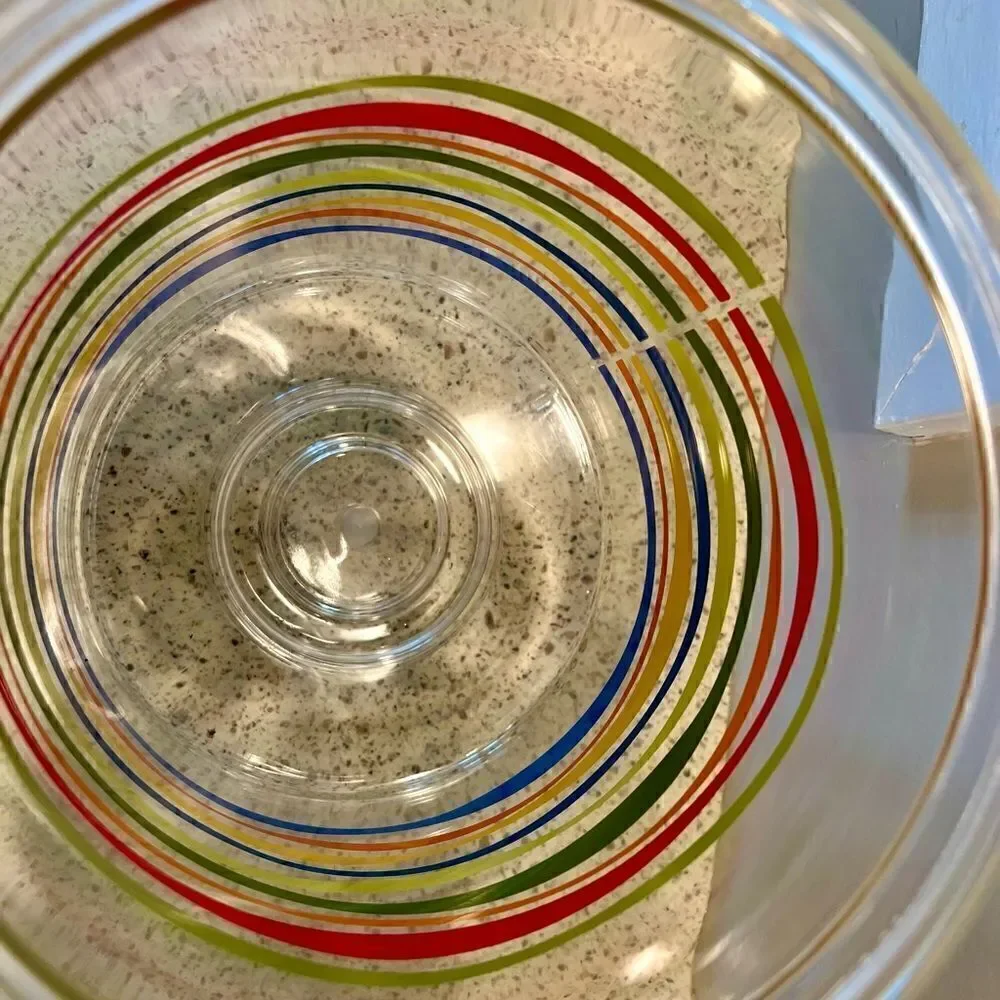 Vtg MCM Lucite Acrylic Multi Color Swirled Ice Bucket. Set Dressing On TV Show.